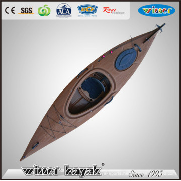 Chinese Wooden Style Single Sit in Plastic Kayak